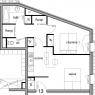 Val Thorens - Le Sabot de Venus . Val Thorens - Apartamento de 2 piezas 2/4 (1 habitación; 46m2) número 13: